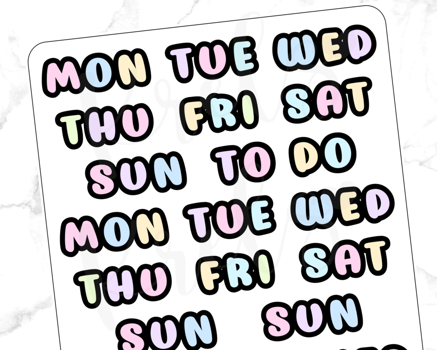 WC5 | Rainbow Weekdays Script
