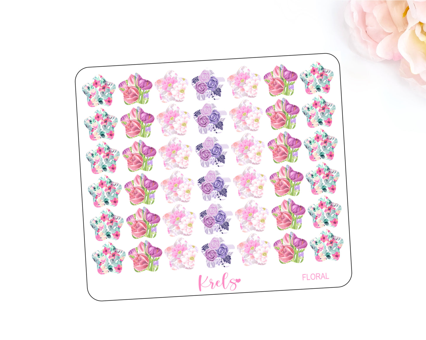 FLORALS | Medium Star | Transparent