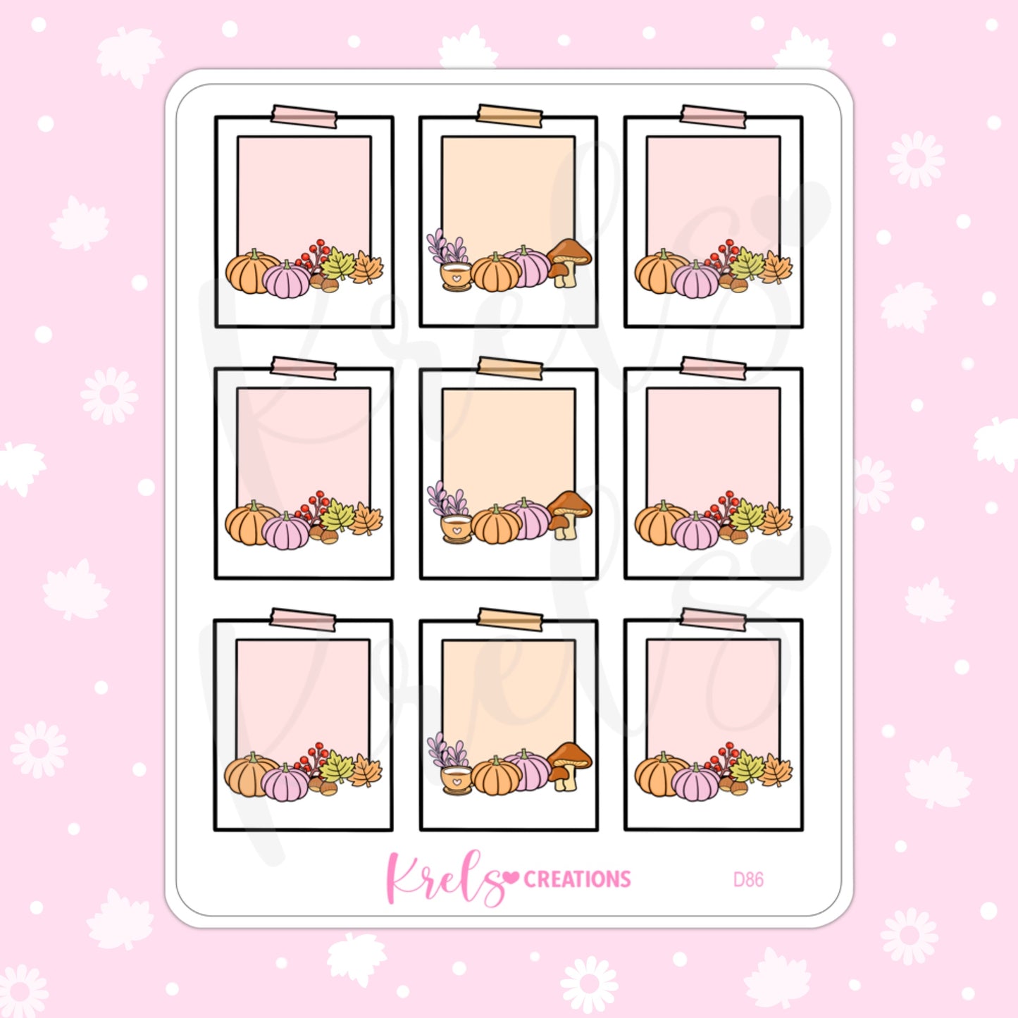 Polaroid sticker | FALL THEME 🍁| D86