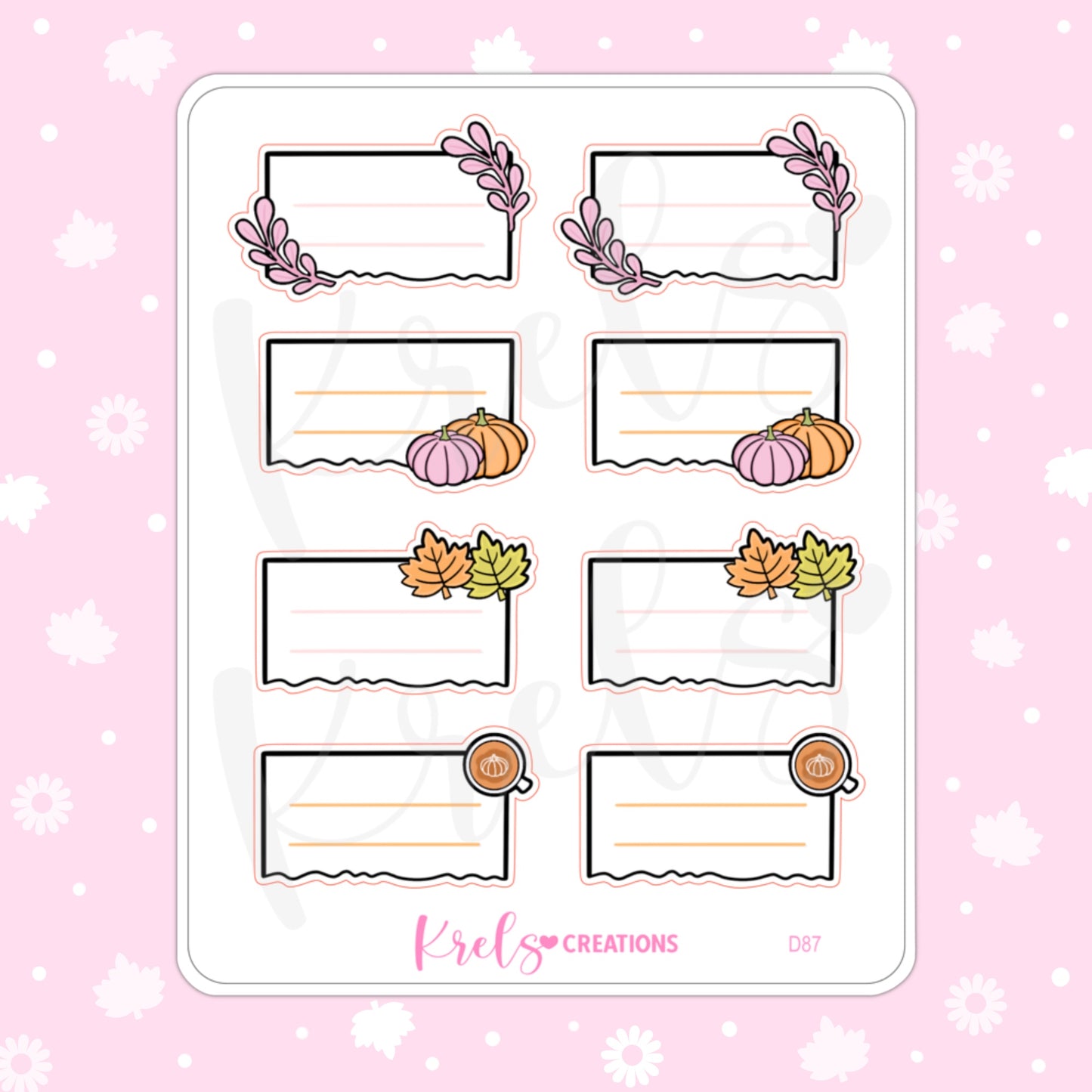 Torn note sticker | FALL THEME 🍁| D87