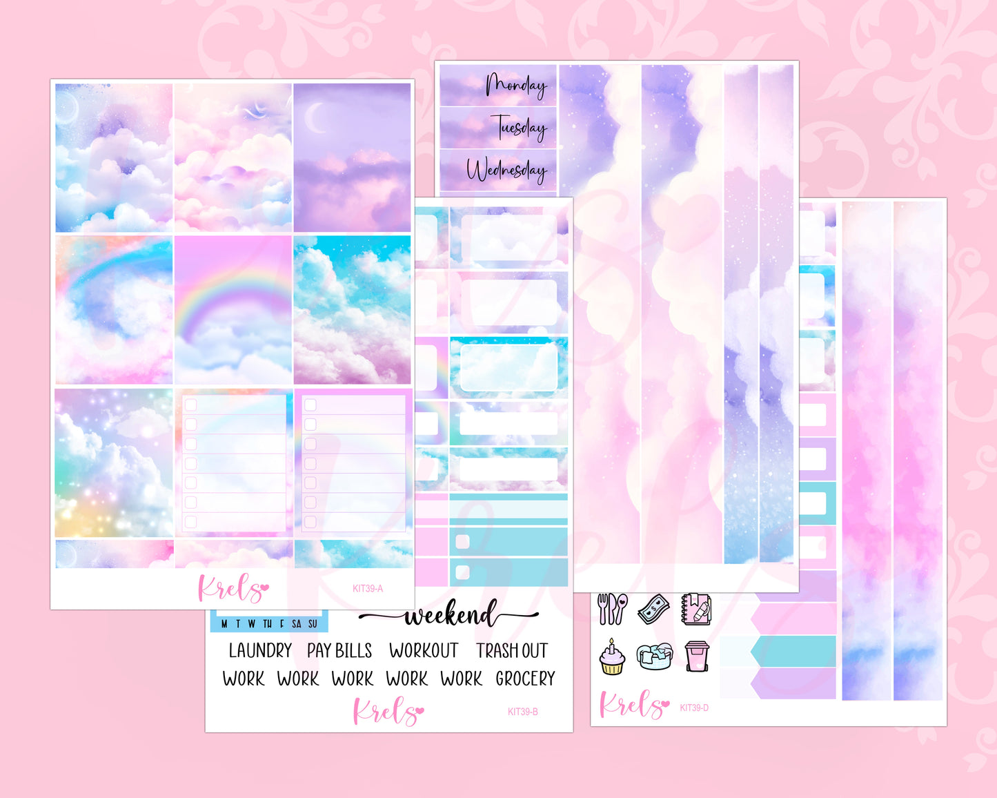 KIT39 | PASTEL CLOUDS | Standard Vertical Kit