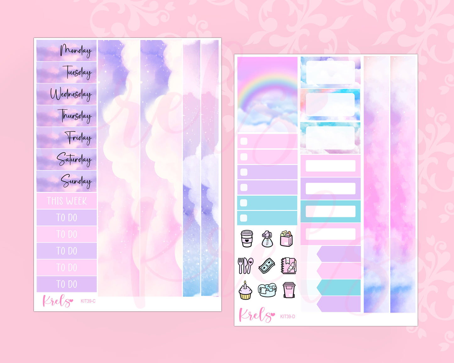 KIT39 | PASTEL CLOUDS | Standard Vertical Kit