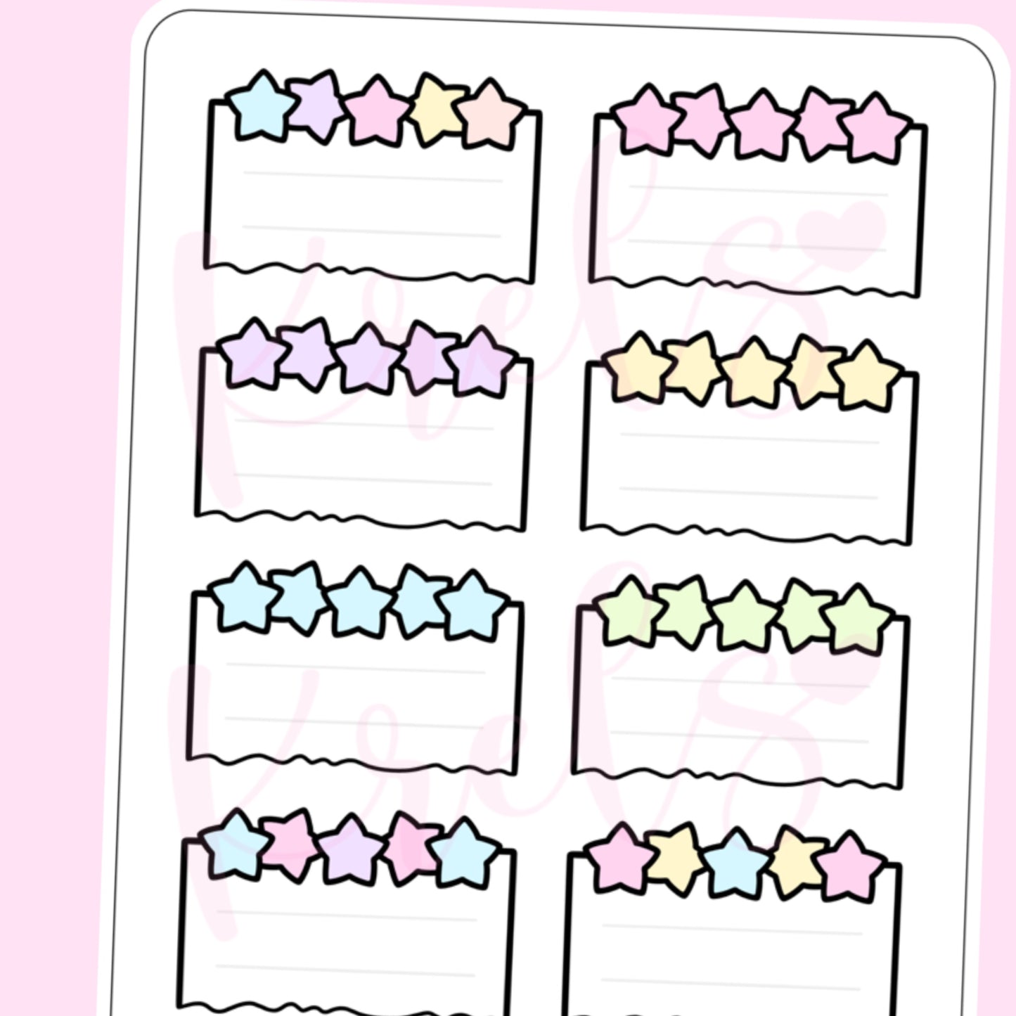 Star Torn Note Sticker | D54