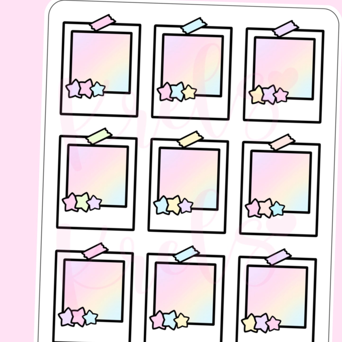 Star Polaroid Sticker | D53
