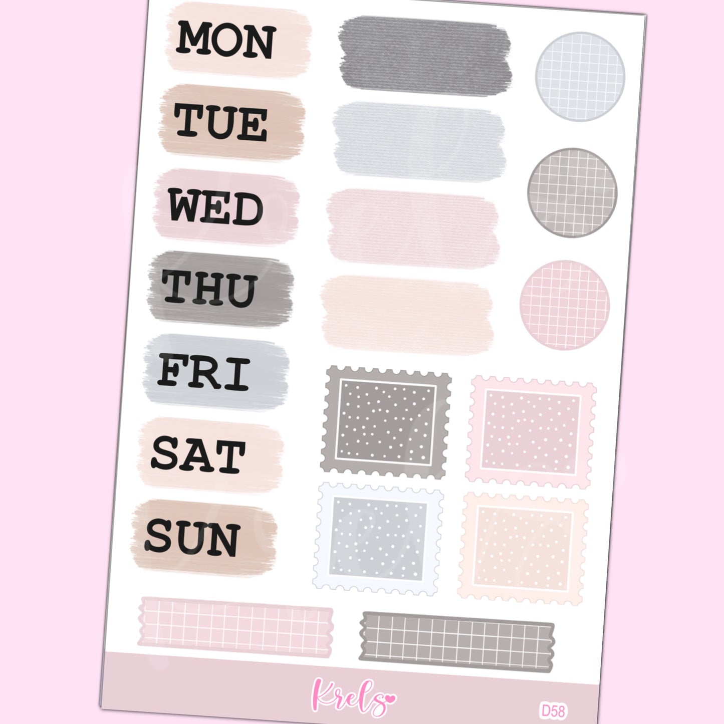 Neutral Journal Sticker | D58