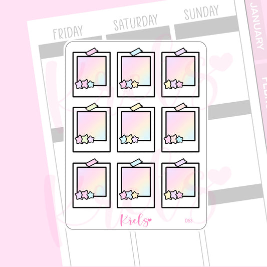 Star Polaroid Sticker | D53