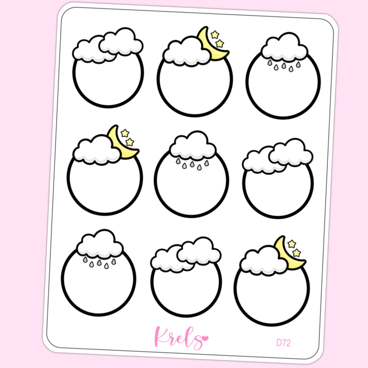 Gloomy note sticker | D72