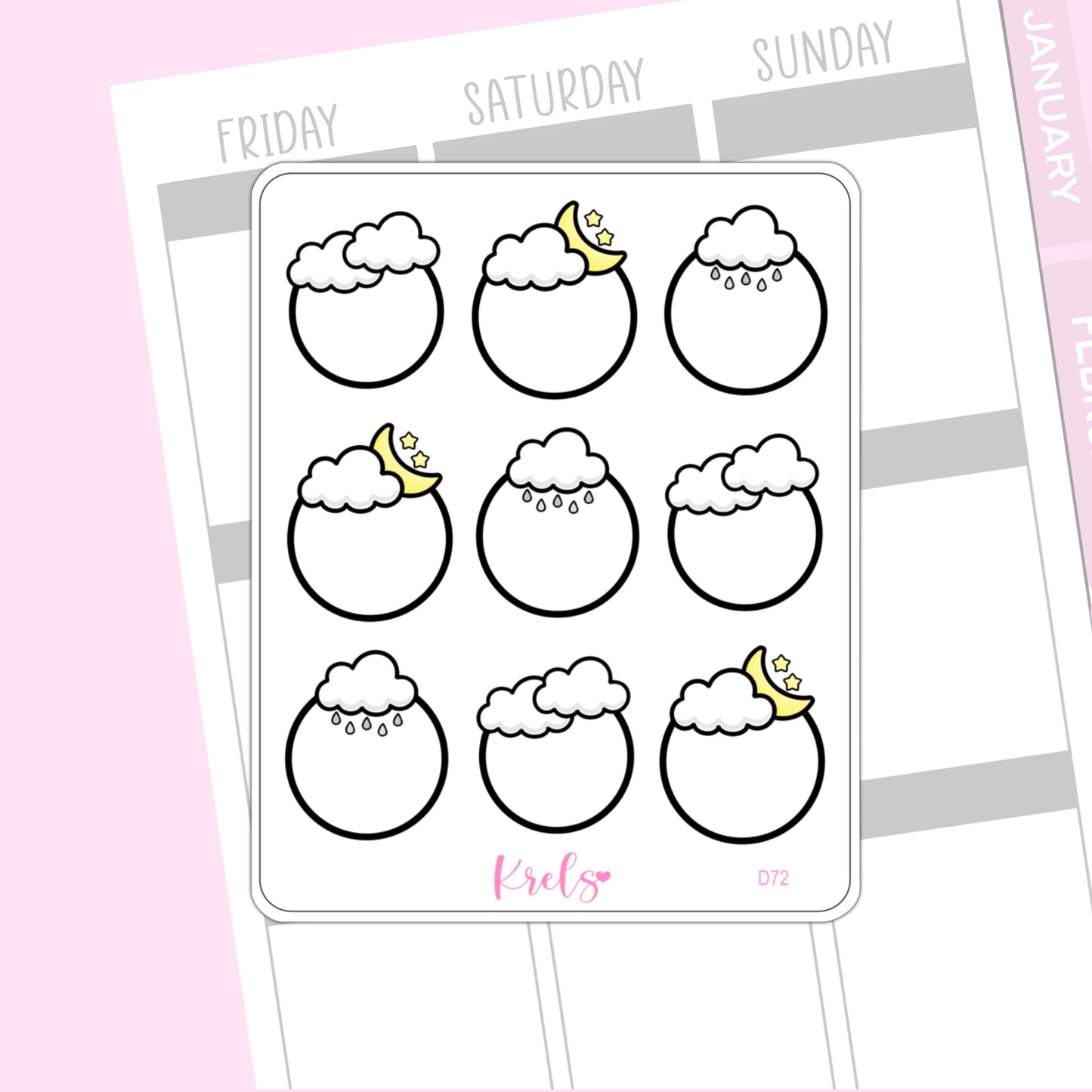 Gloomy note sticker | D72