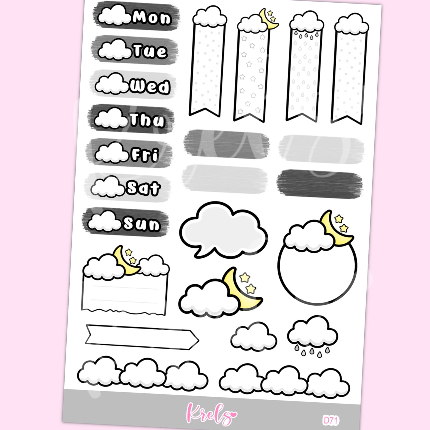 Gloomy Journal Sticker | D71