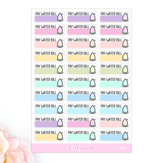 BA14 | Pay water bill