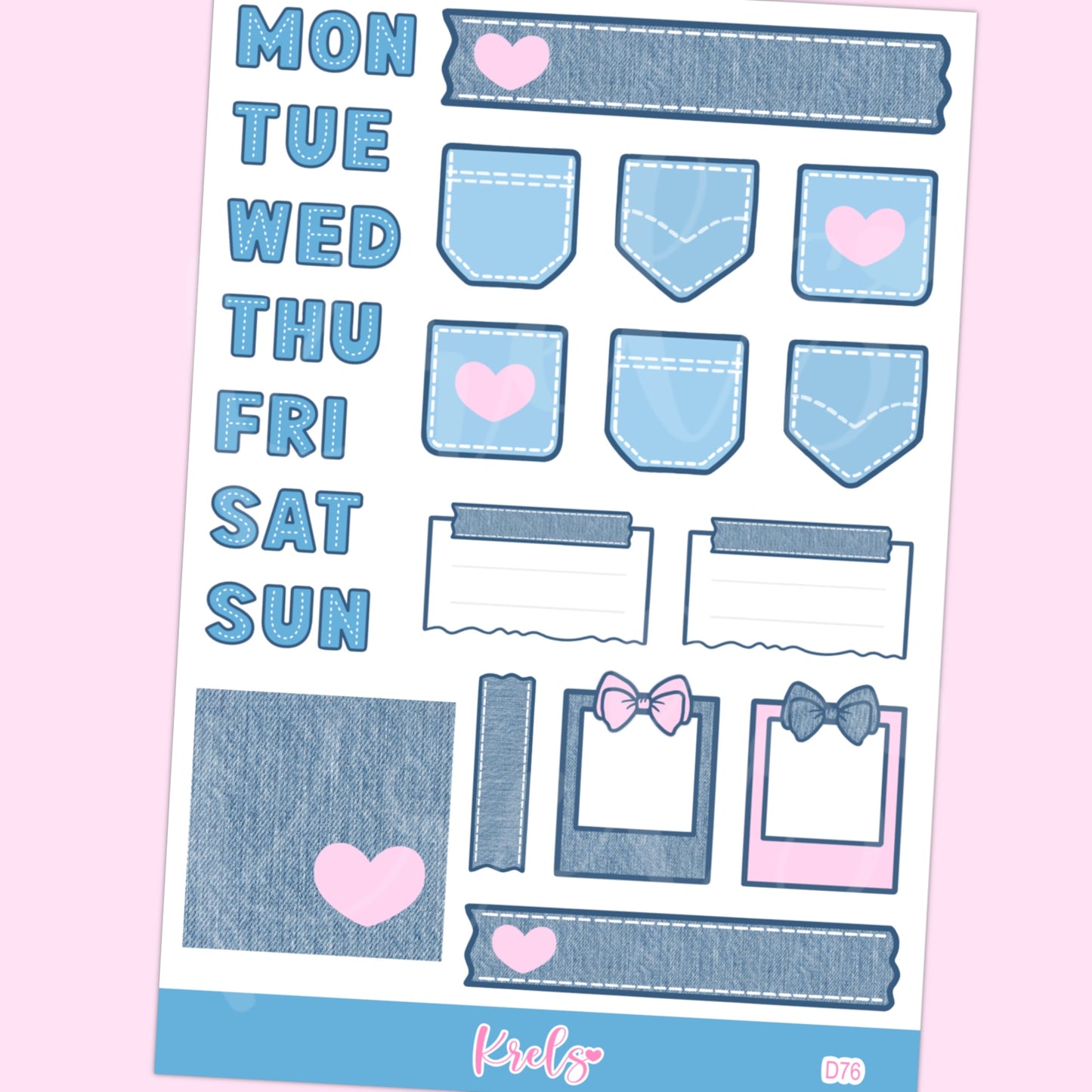 Denim | Journal Sticker | D76