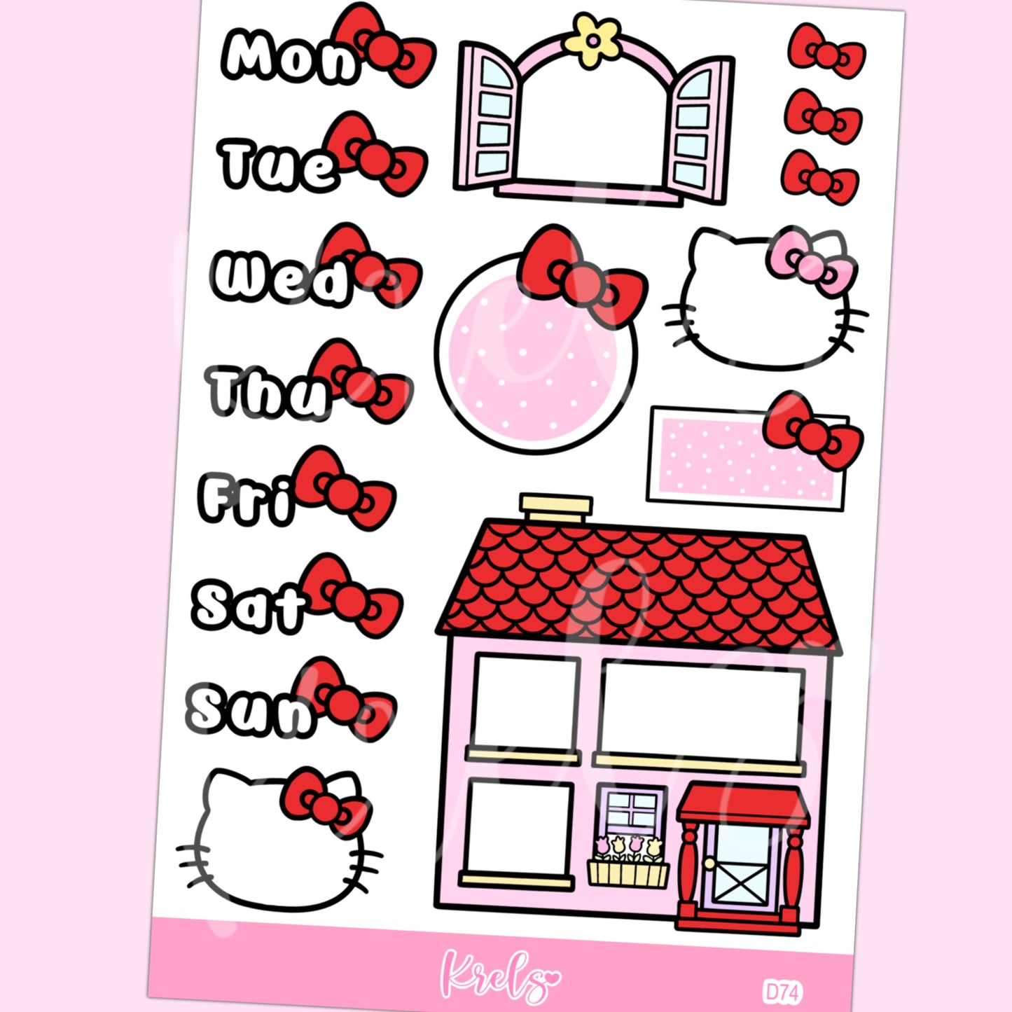 Hello kitty inspired | Journal sticker | D74