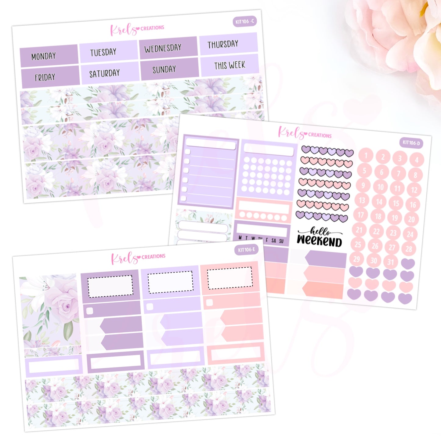 KIT106 | Lavender rose | Vertical Kit