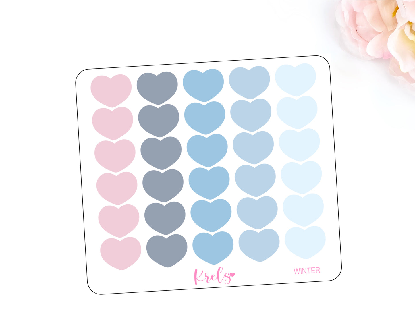 WINTER | Medium Heart | Transparent