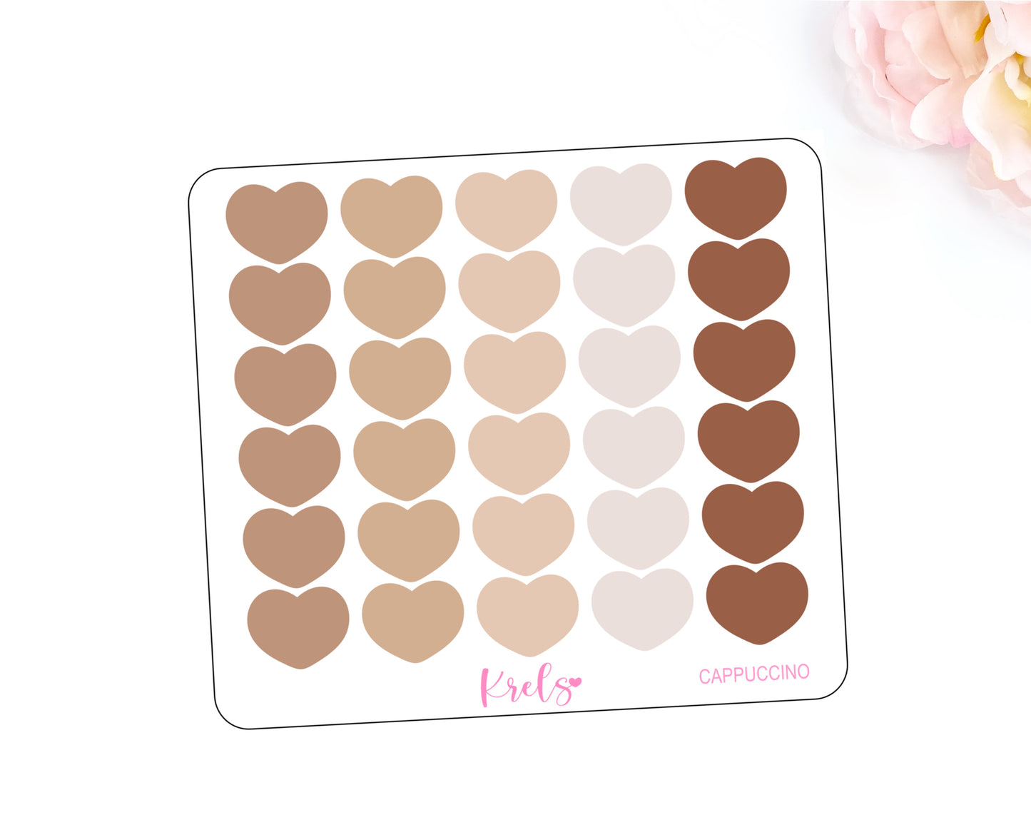 CAPPUCCINO| Medium Heart | Transparent
