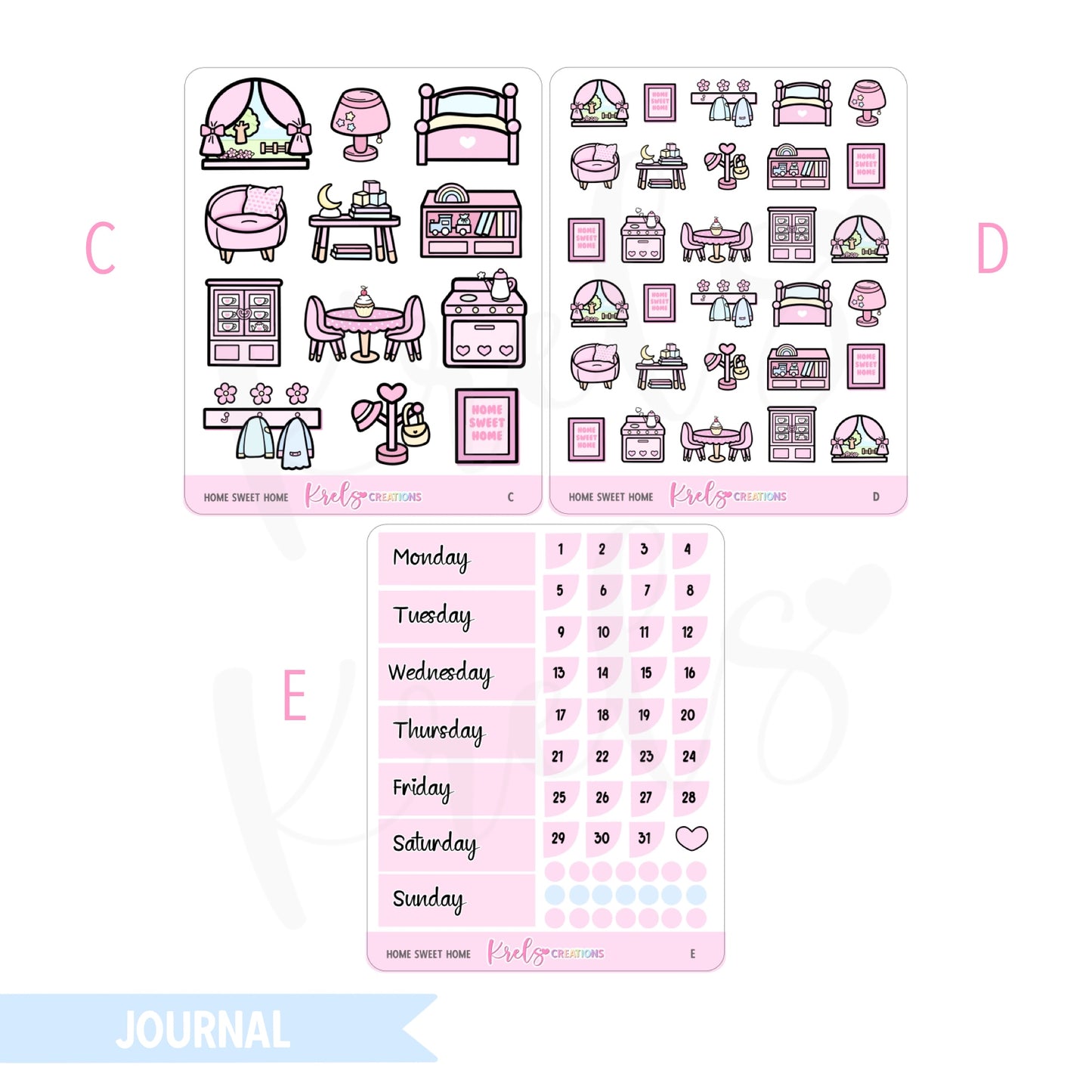 Home Sweet home | Journaling sticker