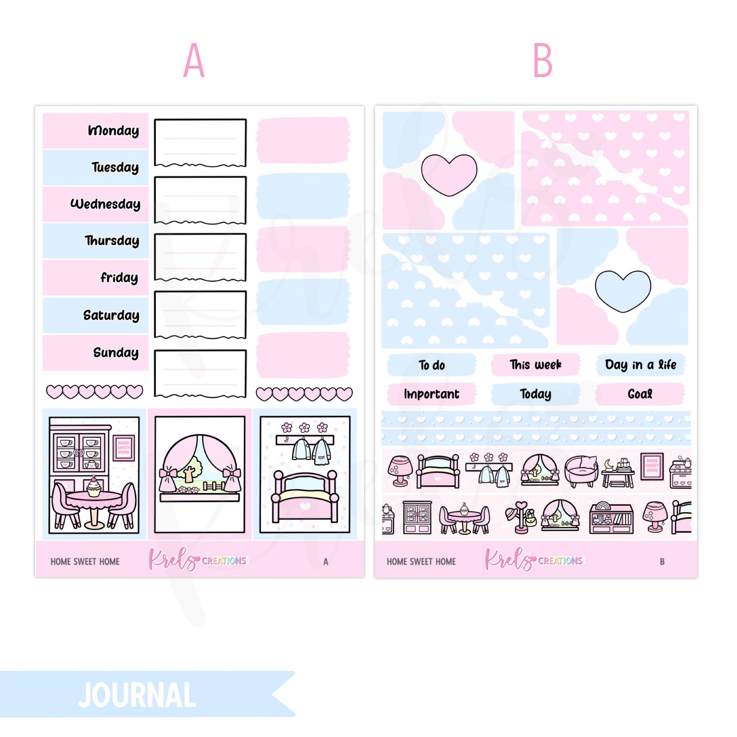 Home Sweet home | Journaling sticker