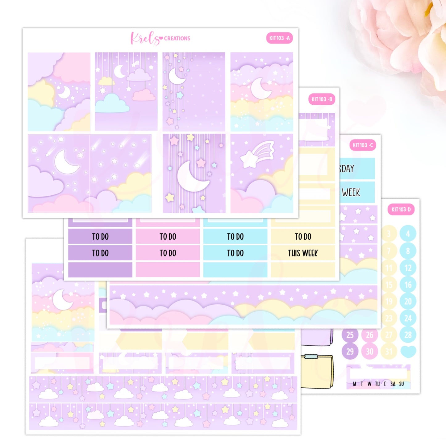 KIT103 | Twinkle twinkle -Pastel | Vertical Kit