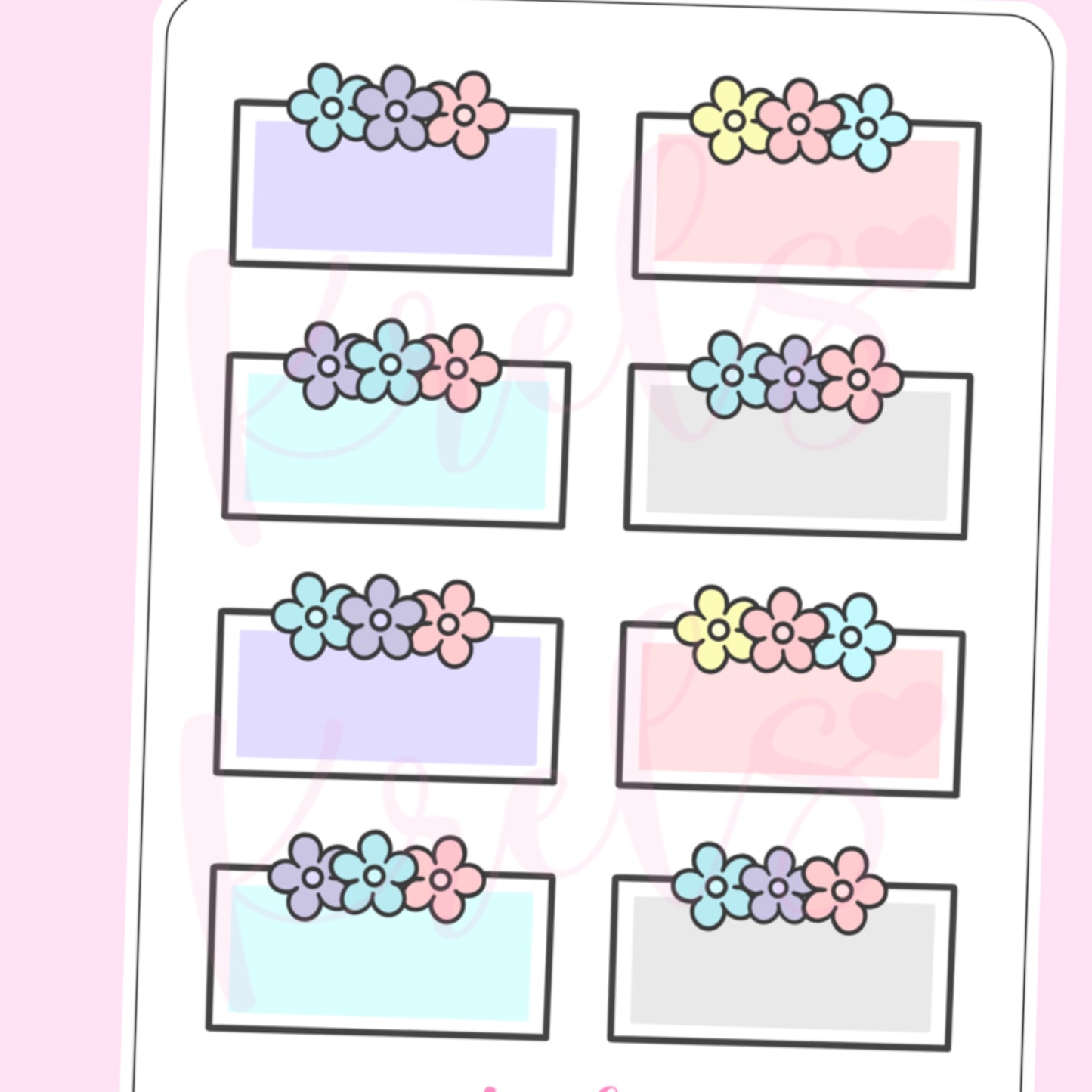 Flower Box Deco Sticker | D56