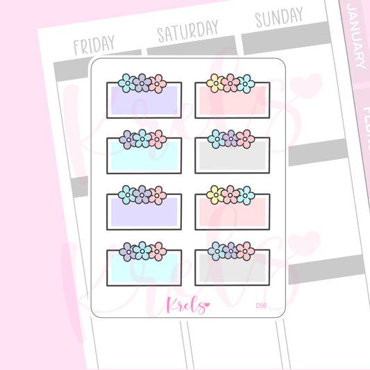 Flower Box Deco Sticker | D56