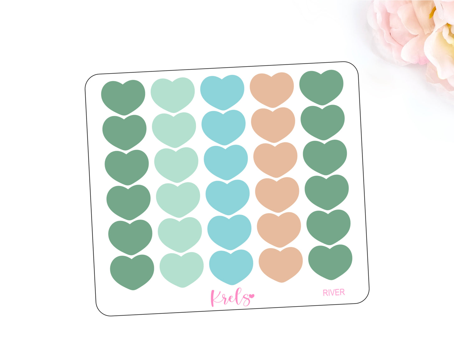 RIVER | Medium Heart | Transparent
