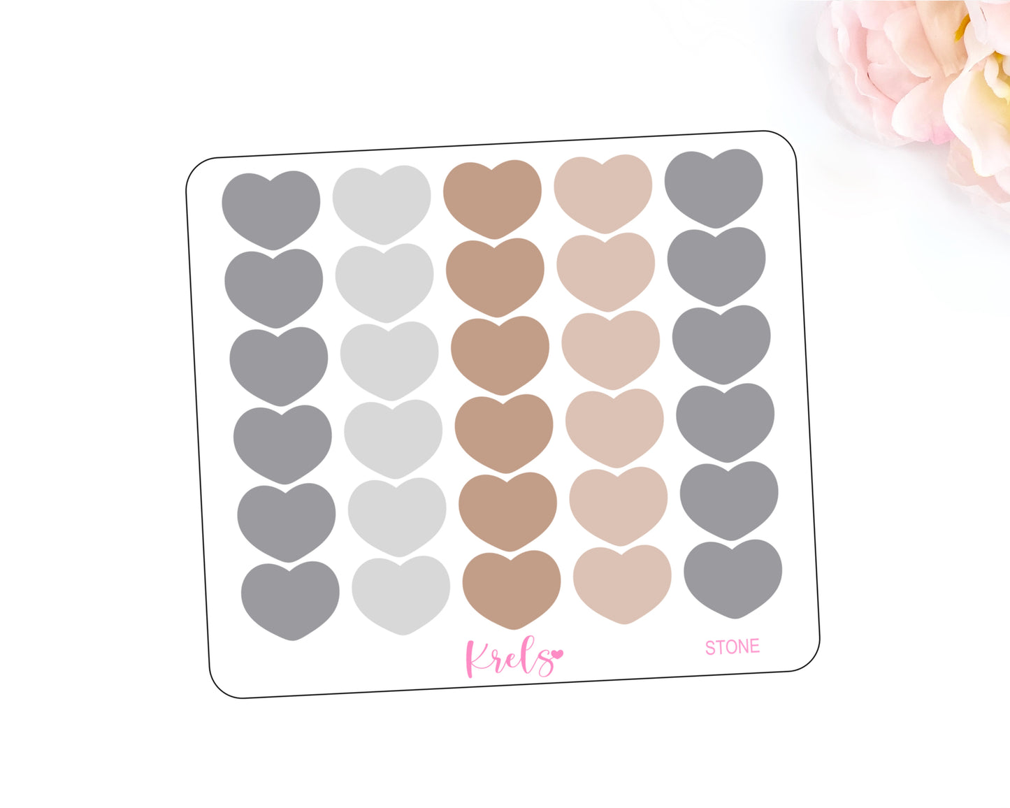 STONE | Medium Heart | Transparent