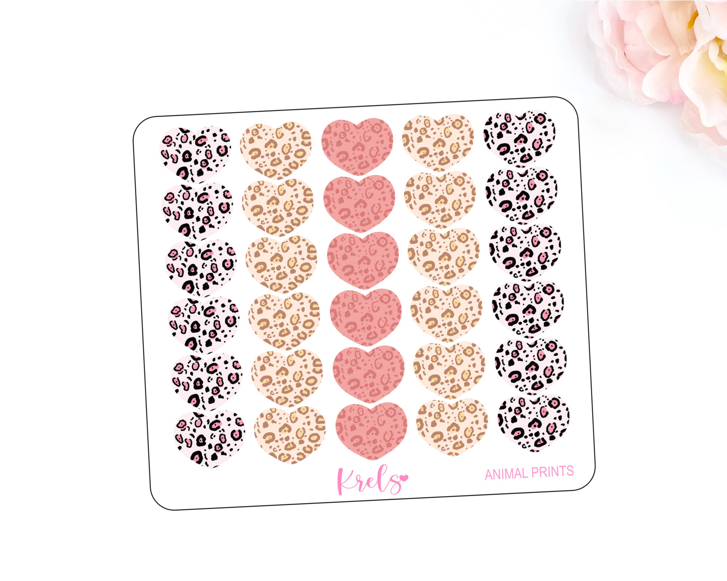 ANIMAL PRINTS | Medium Heart | Transparent