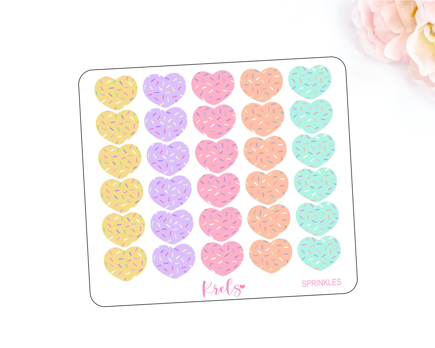 SPRINKLES | Medium Heart | Transparent