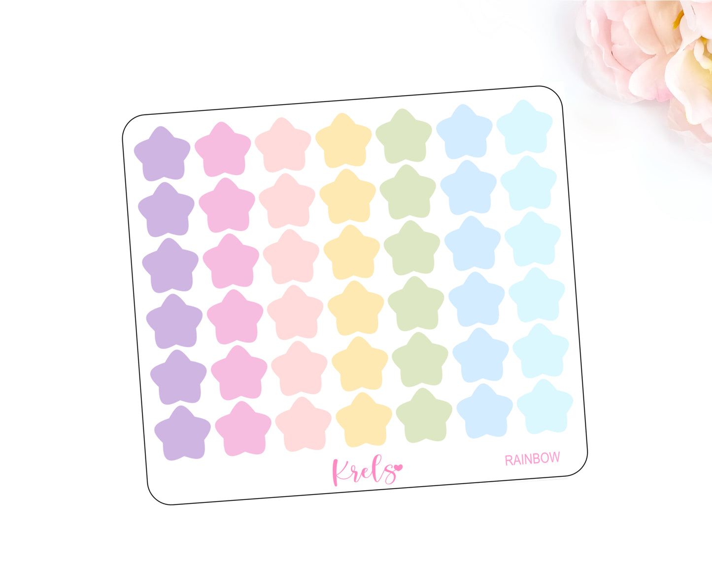 RAINBOW | Medium Star | Transparent