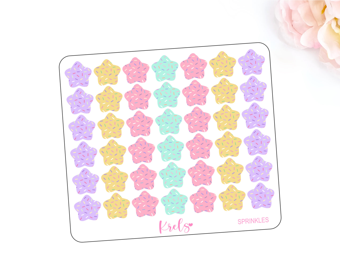 SPRINKLES | Medium Star | Transparent