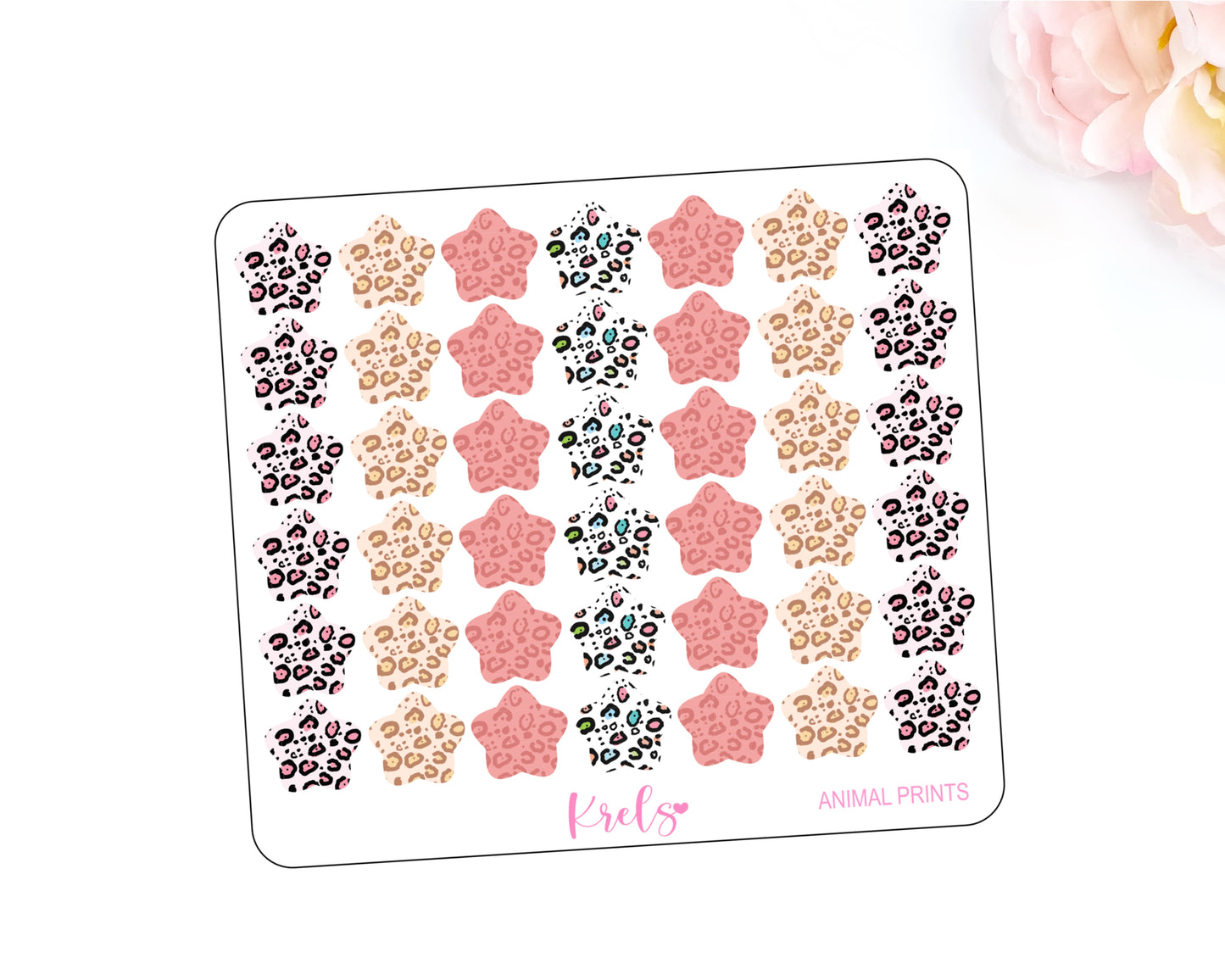 ANIMAL PRINTS | Medium Star | Transparent