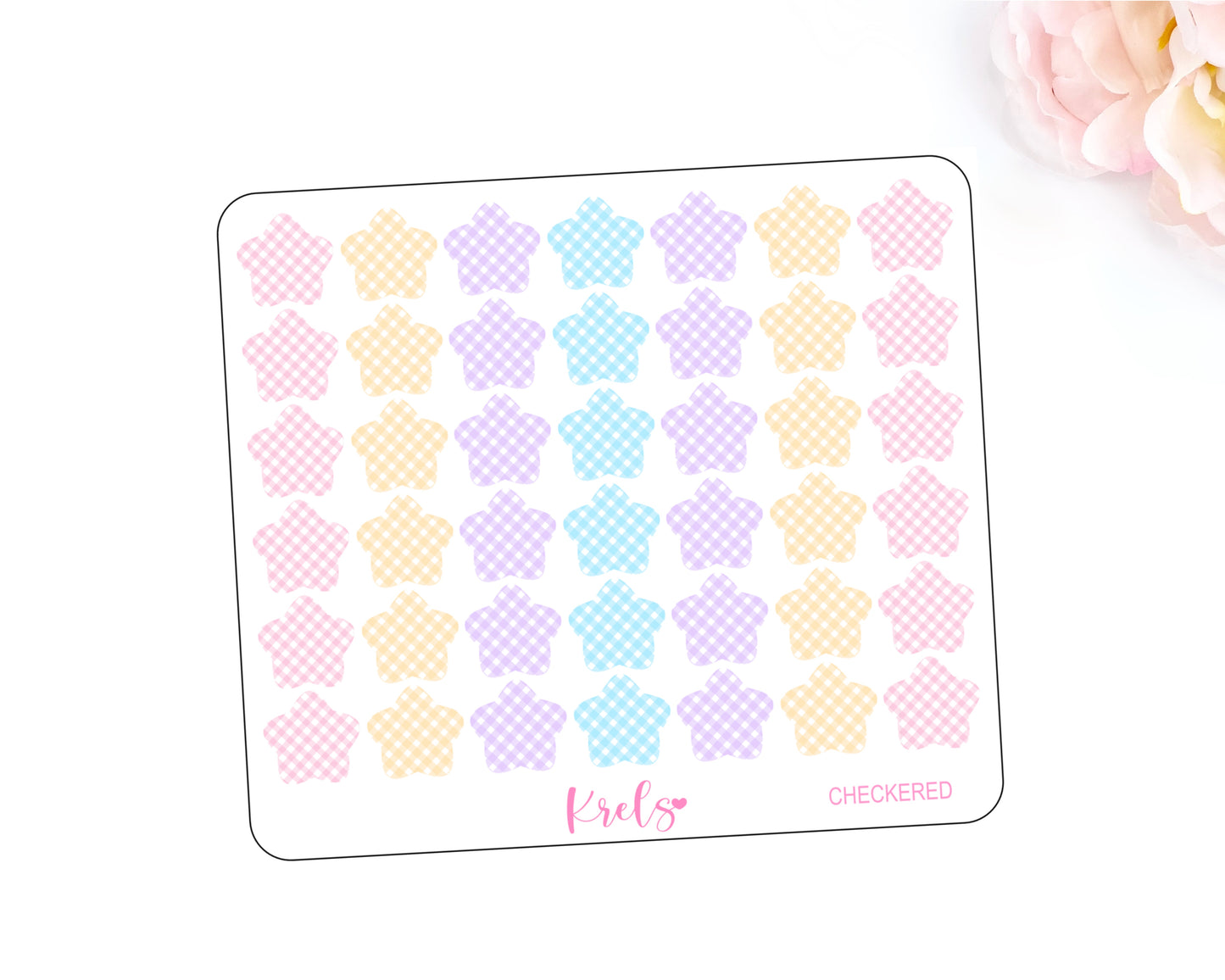 CHECKERED | Medium Star | Transparent