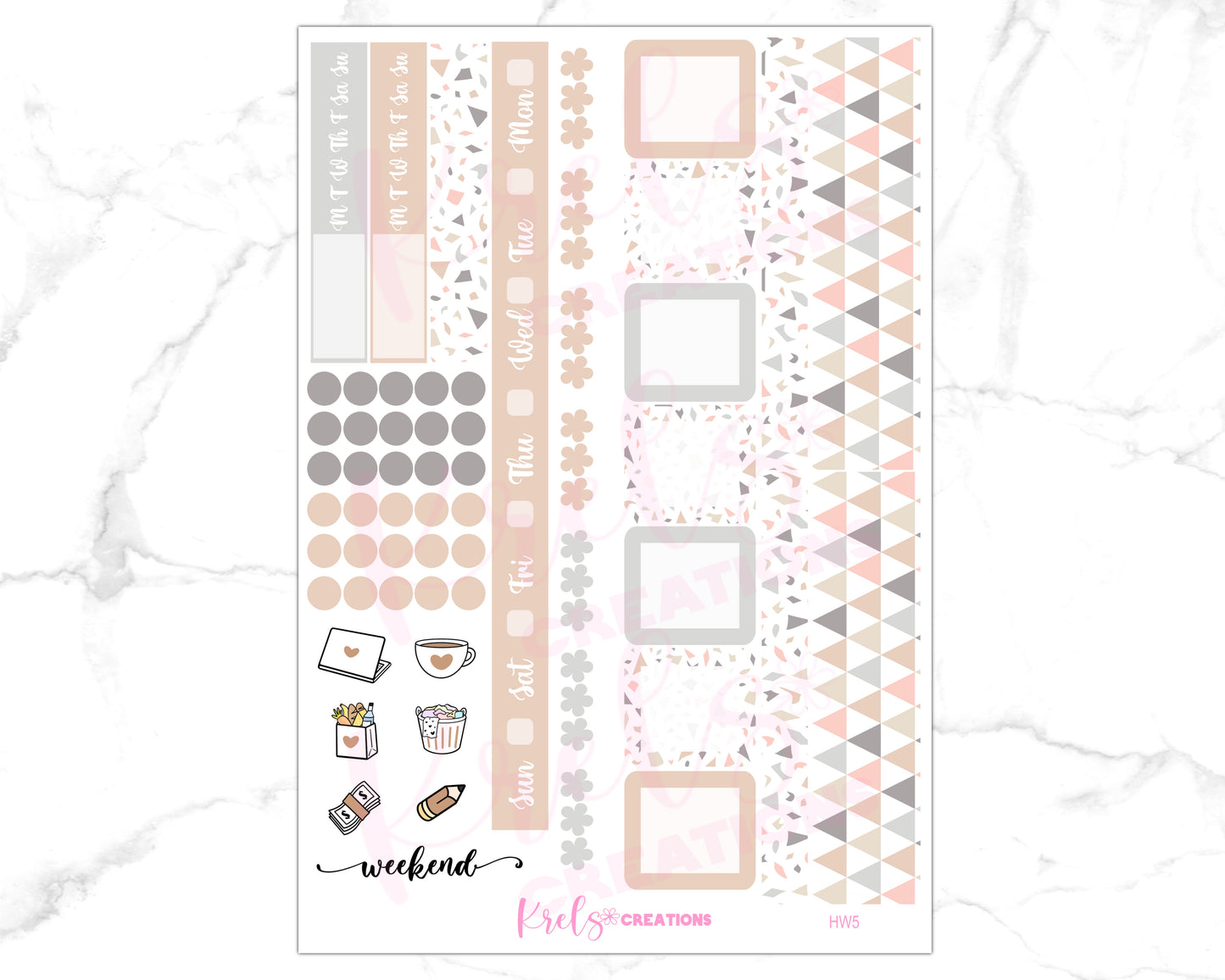 HW5 | Hobonichi week kit sticker