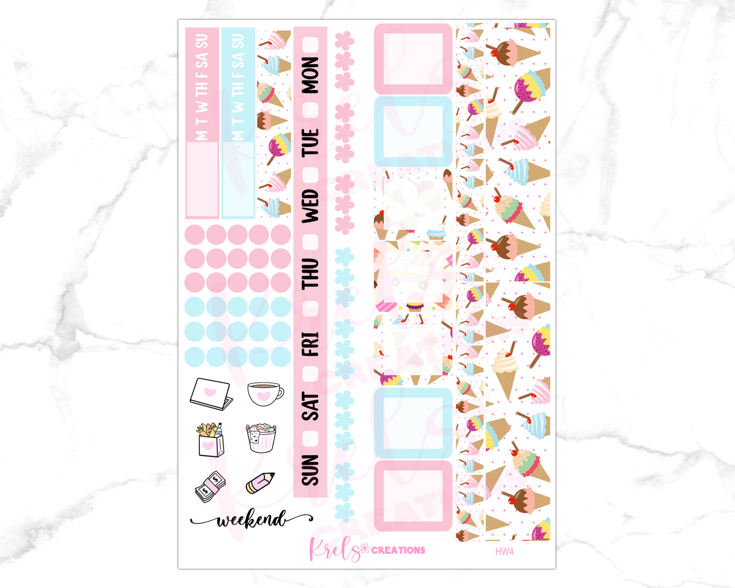 HW4 | Hobonichi week kit sticker