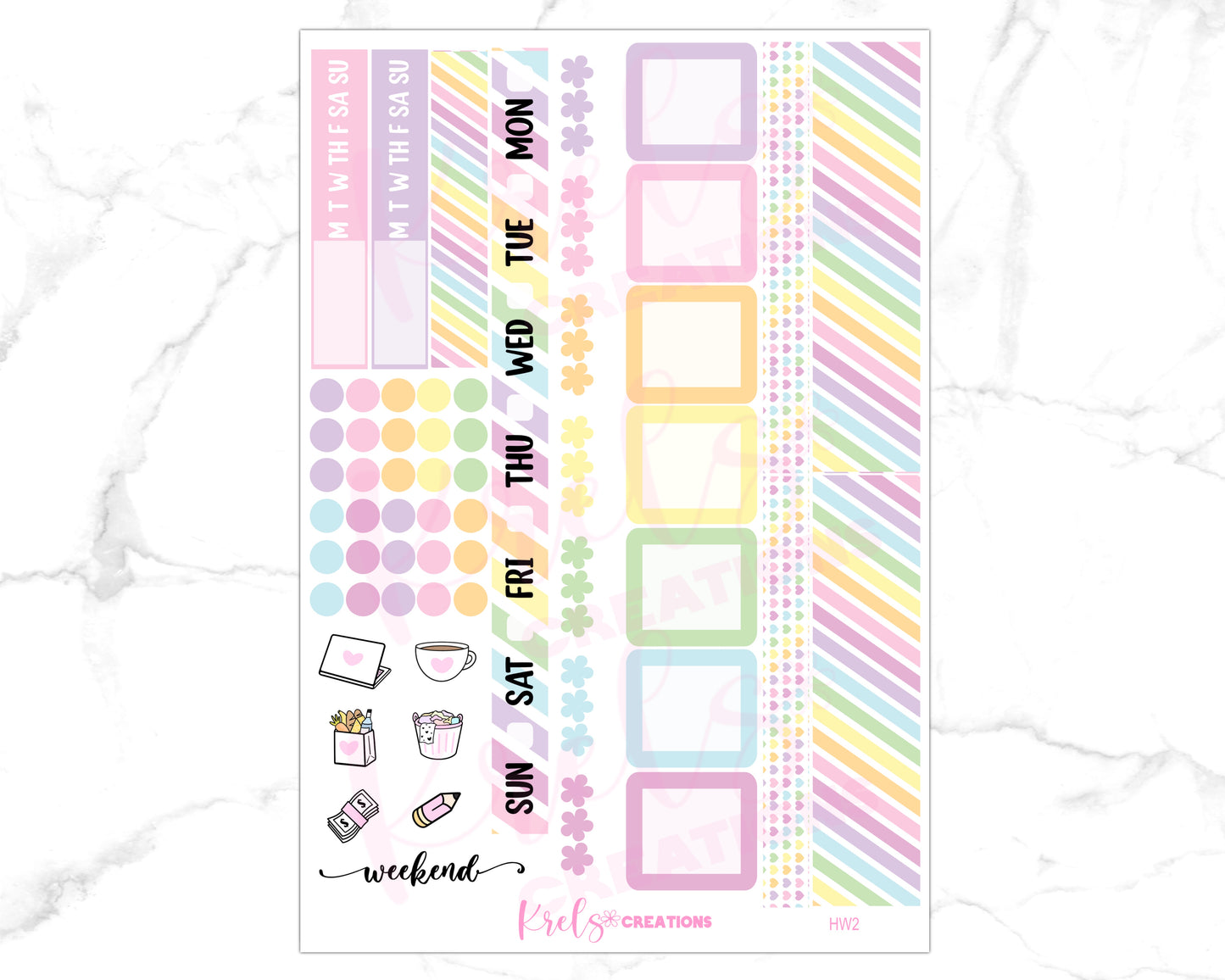 HW2 | Hobonichi week kit sticker