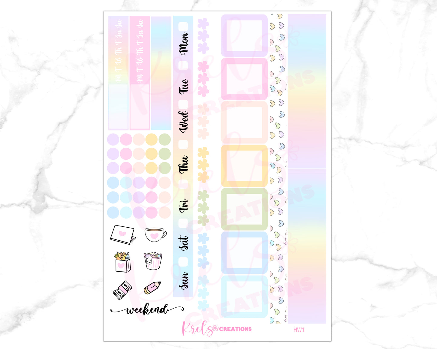 HW1 | Hobonichi week kit sticker