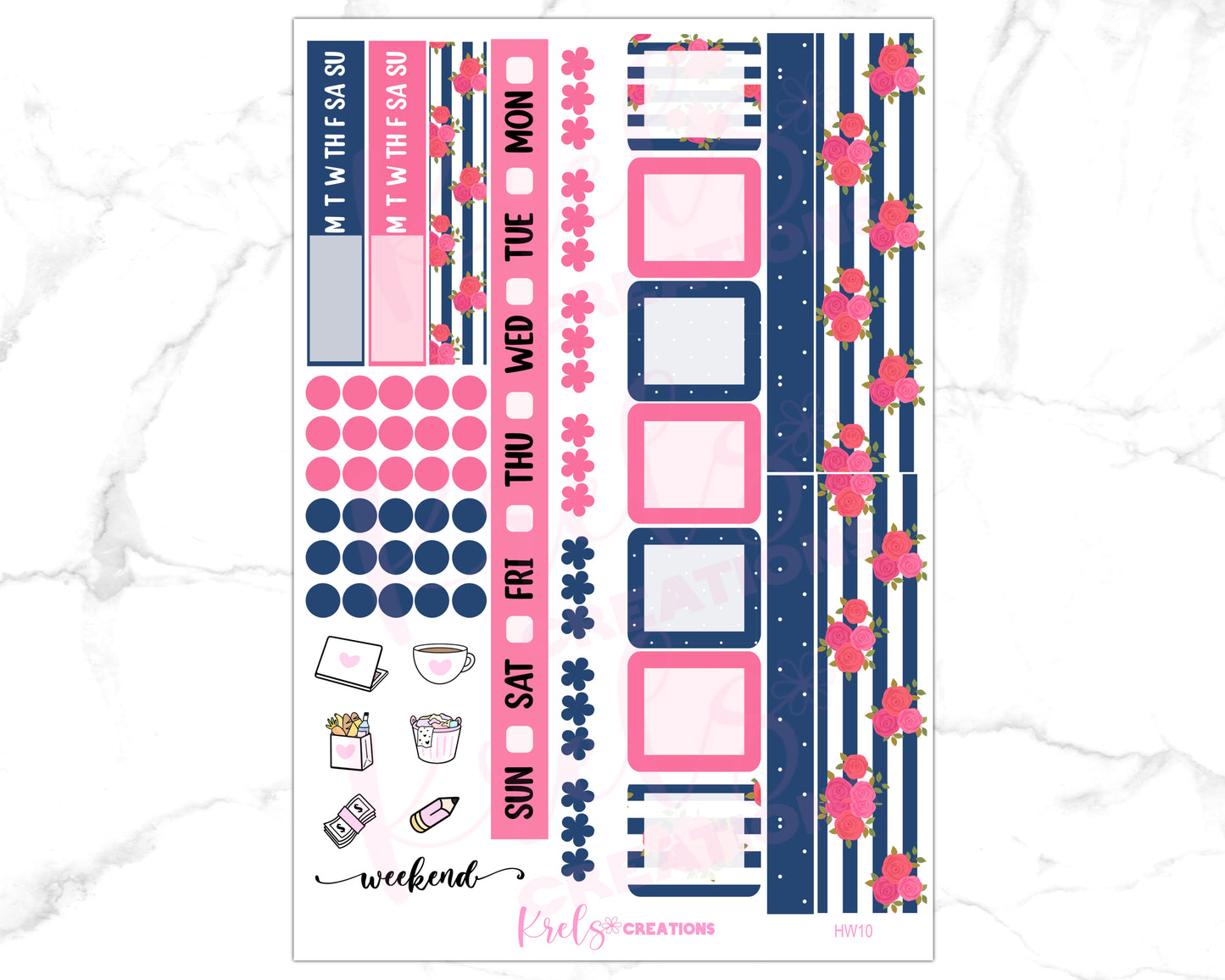 HW10 | Hobonichi week kit sticker