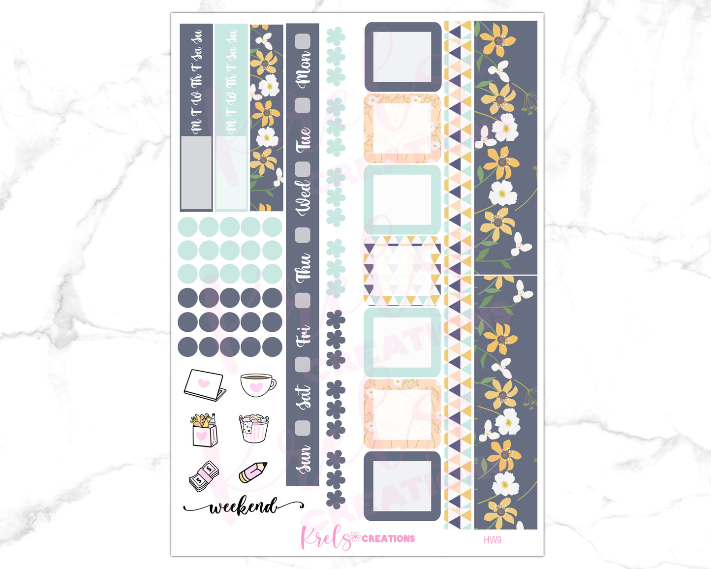 HW9 | Hobonichi week kit sticker