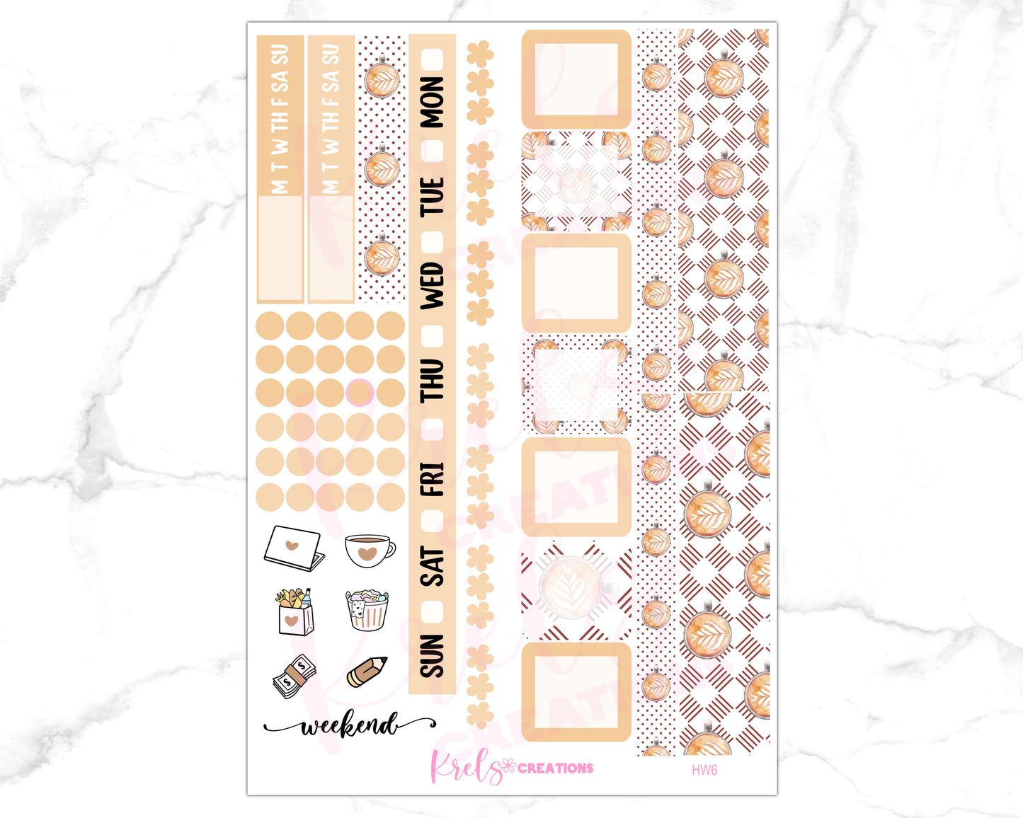 HW6 | Hobonichi week kit sticker