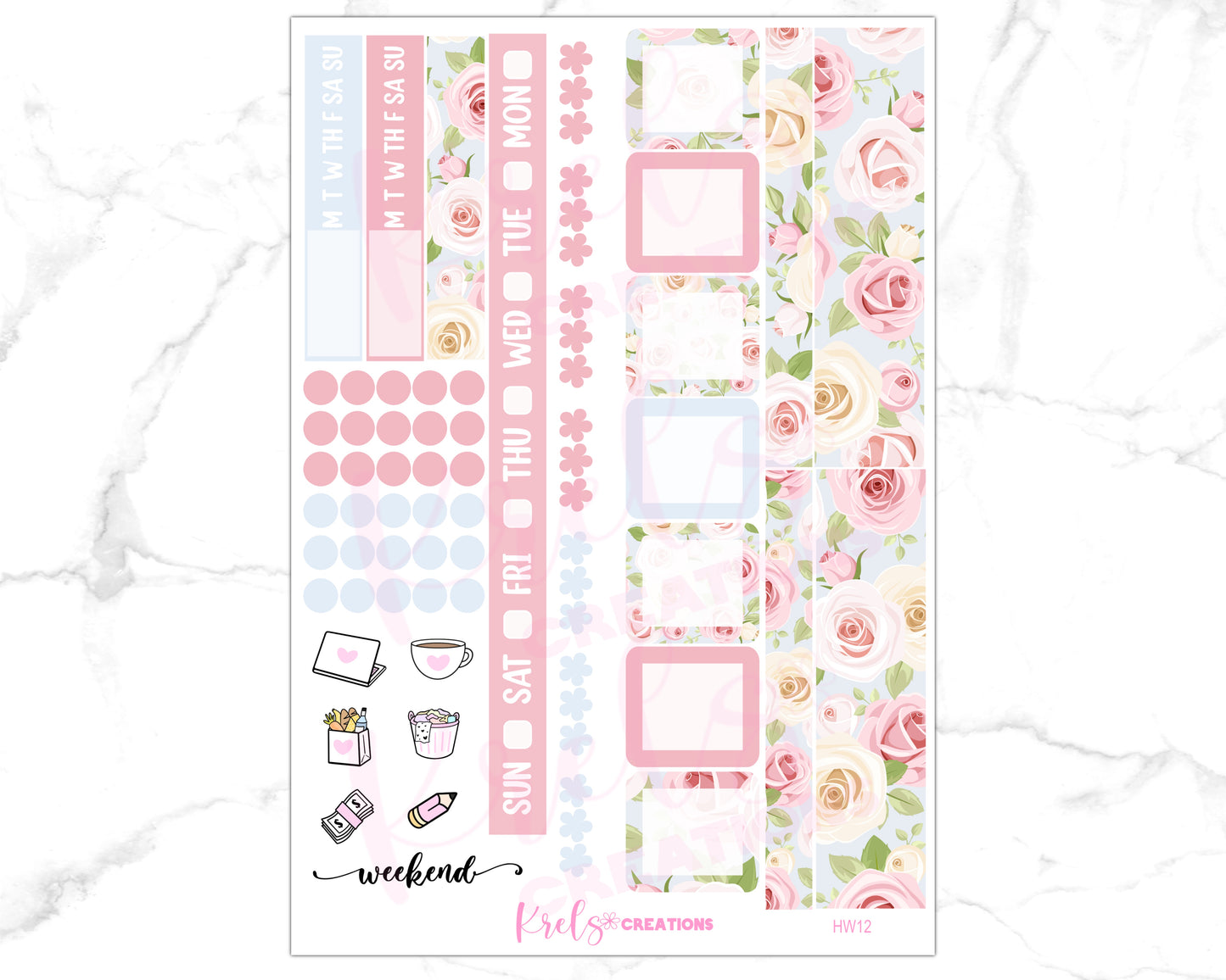 HW12 | Hobonichi week kit sticker