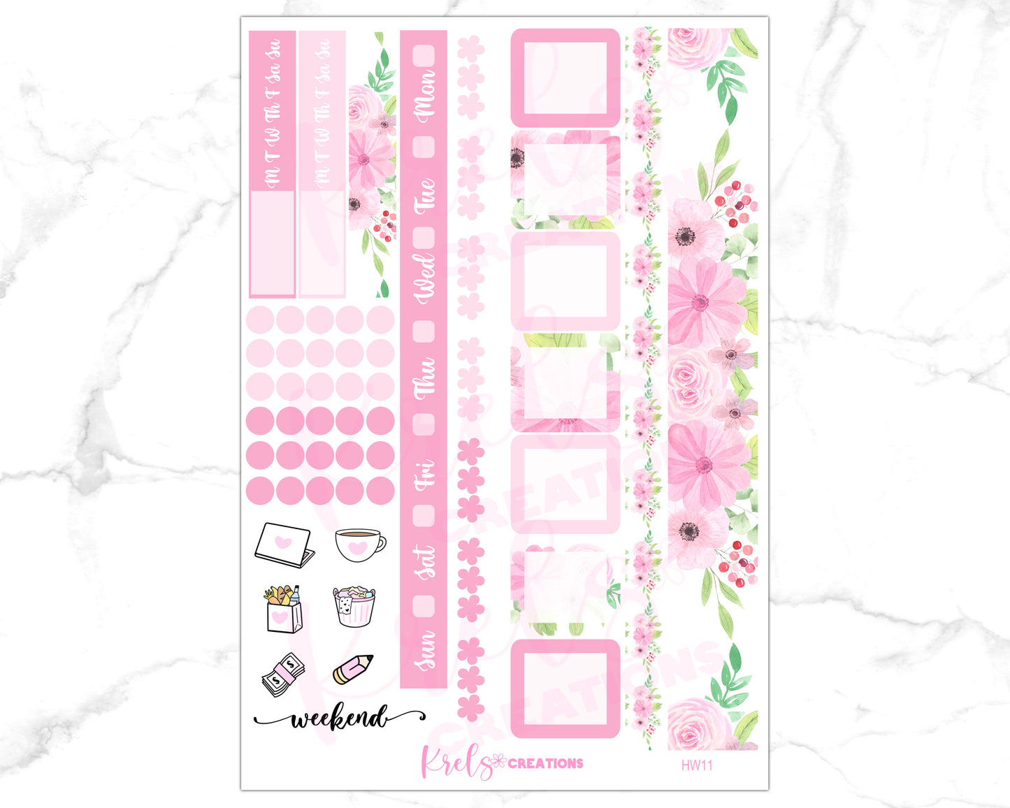 HW11 | Hobonichi week kit sticker