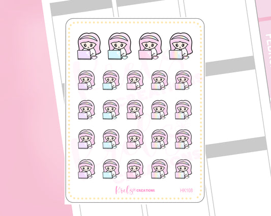 HK108 | Happy Krels on a laptop