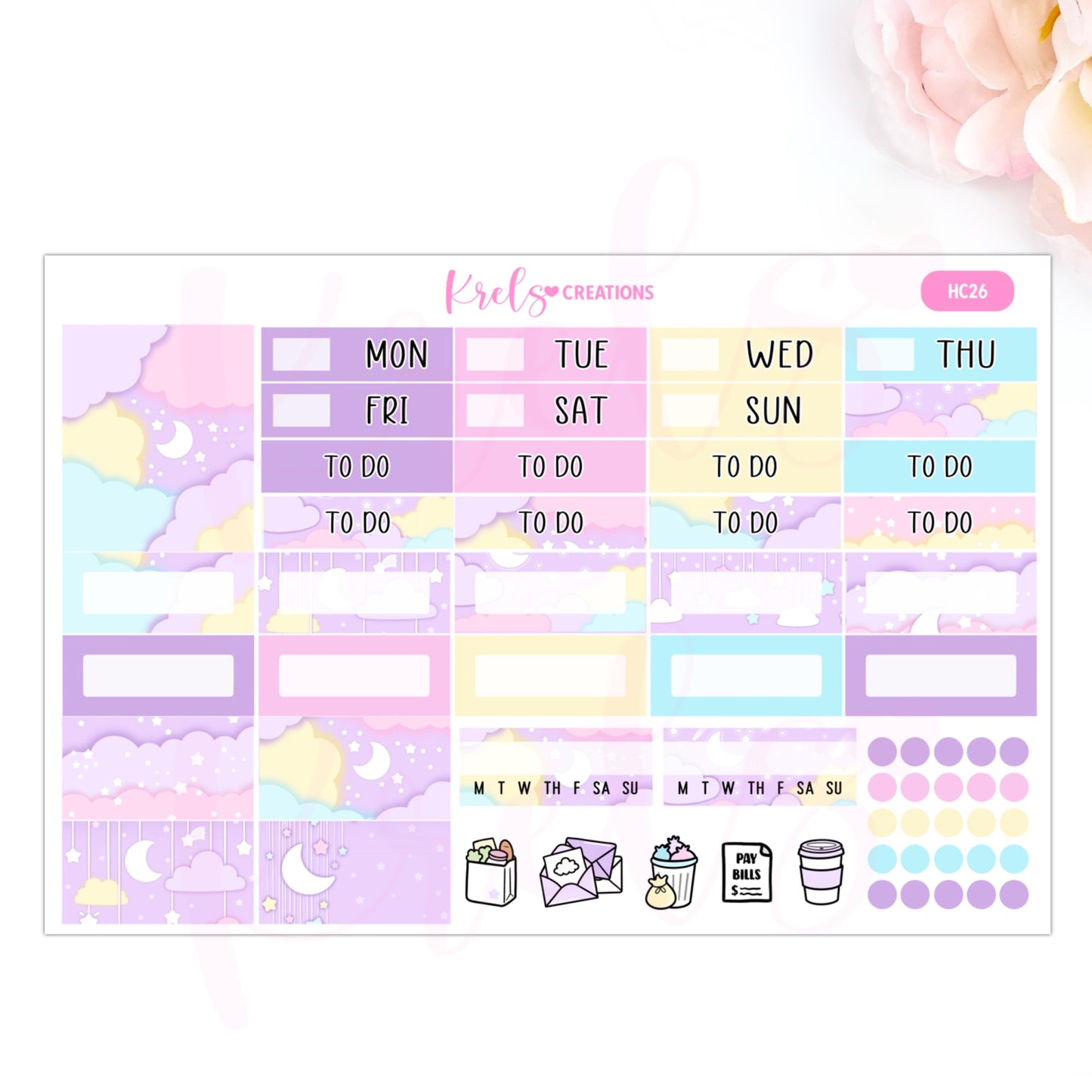 HC26 | Twinkle twinkle -Pastel | Hobonichi cousin