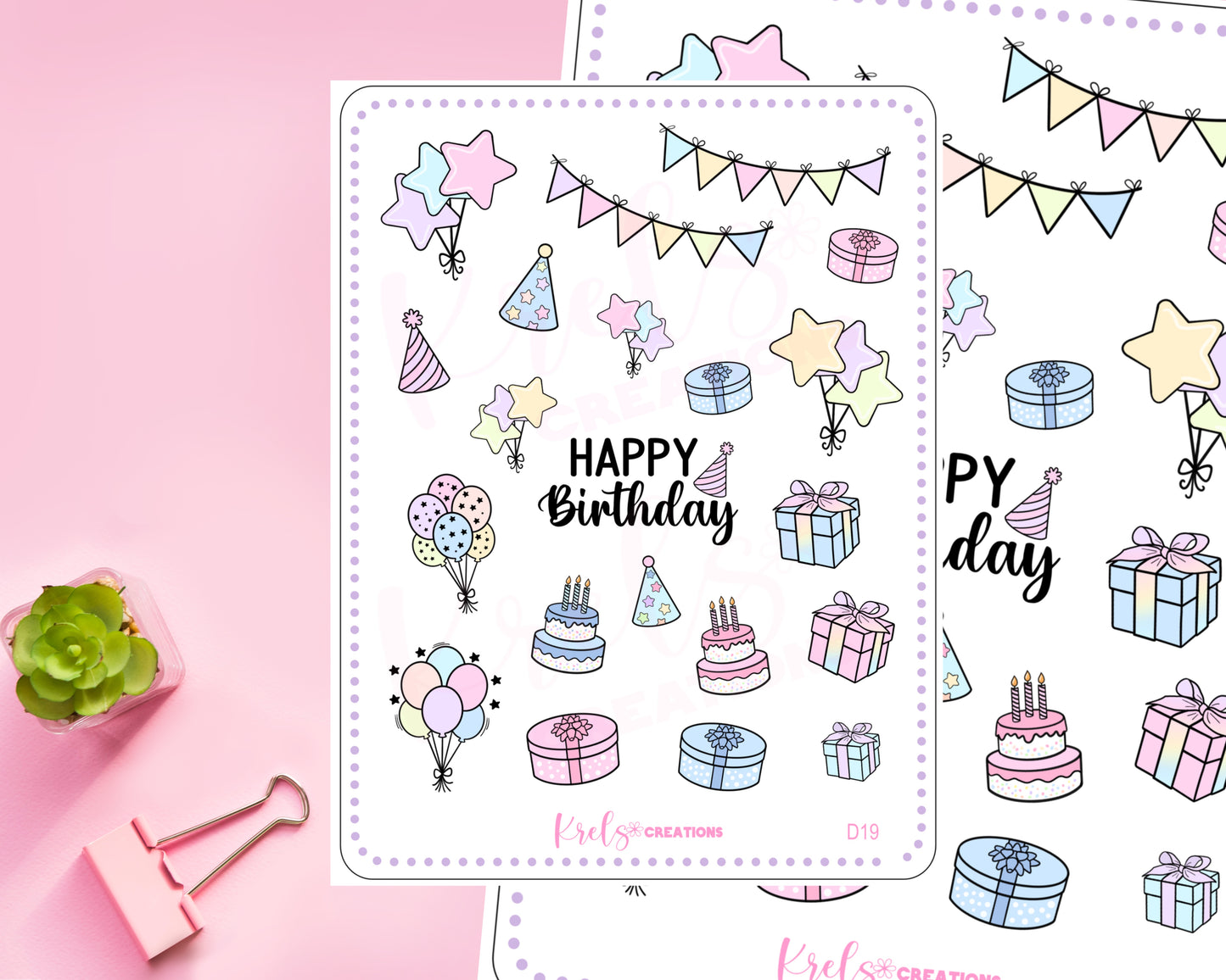 Happy Birthday Doodles | D19