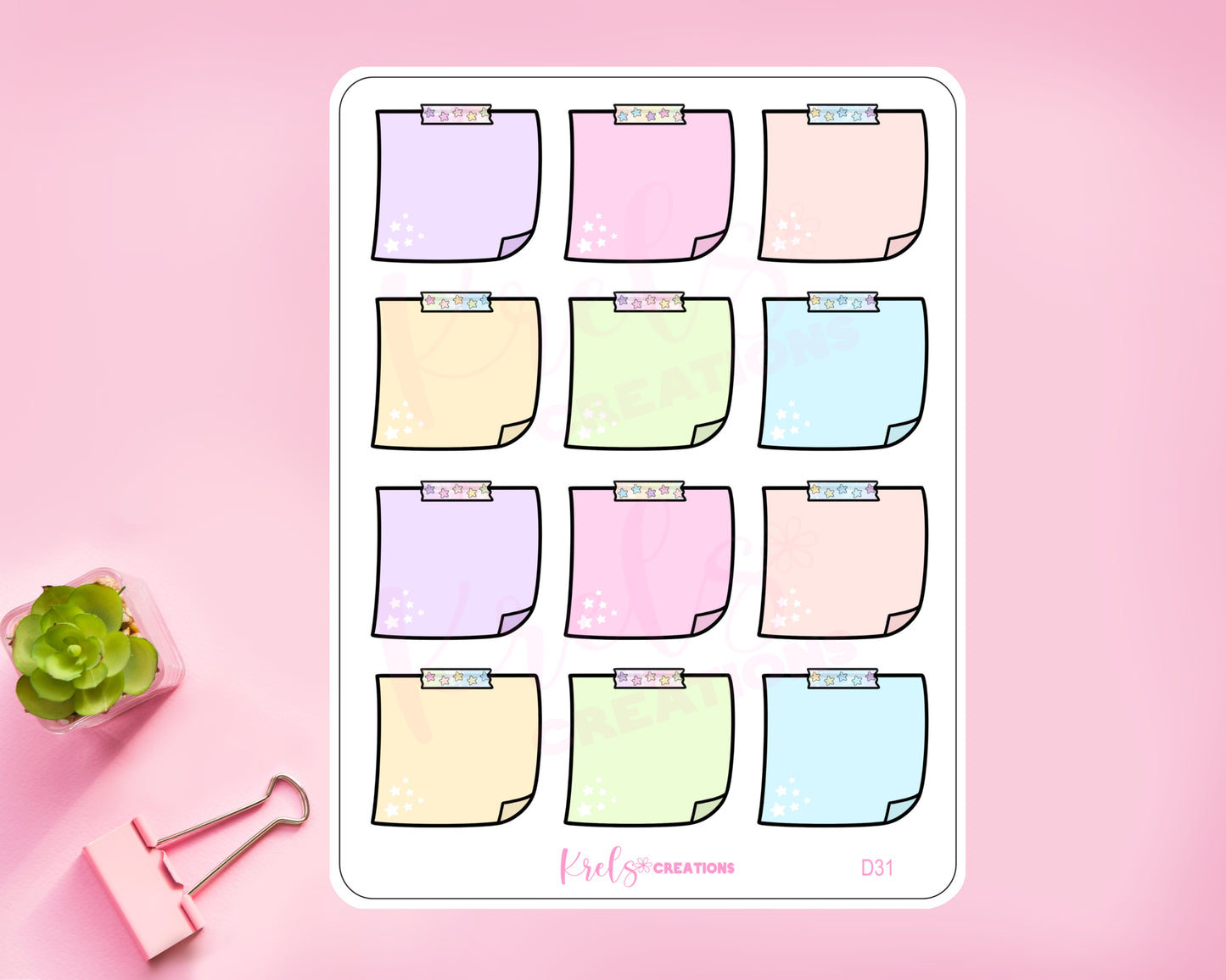 Sticky note sticker | D31