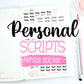 Personal Scripts | White Sticker