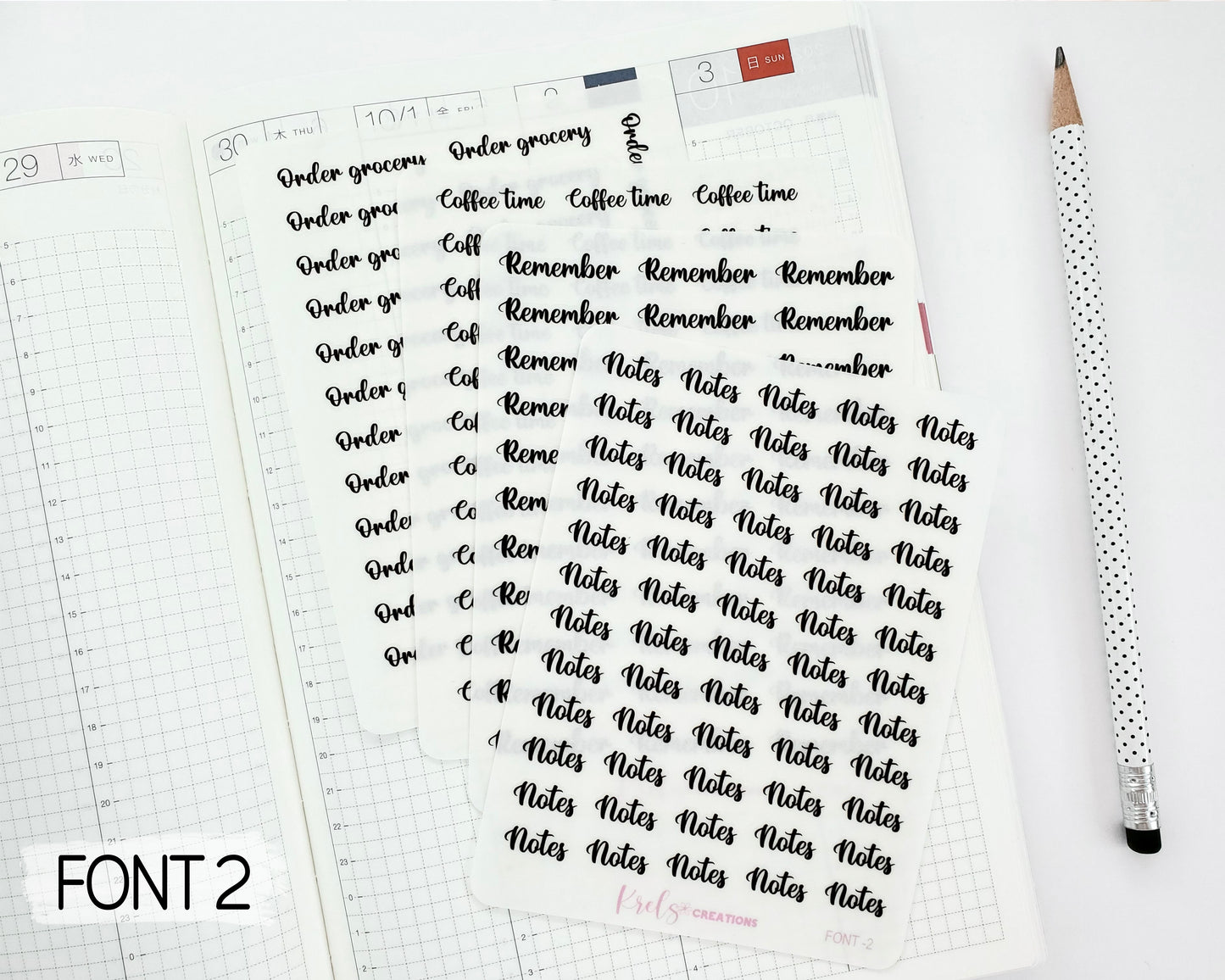 Shopping/Grocery Scripts | White Sticker
