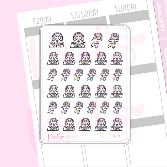 Yoga - Little K Stickers | HK173