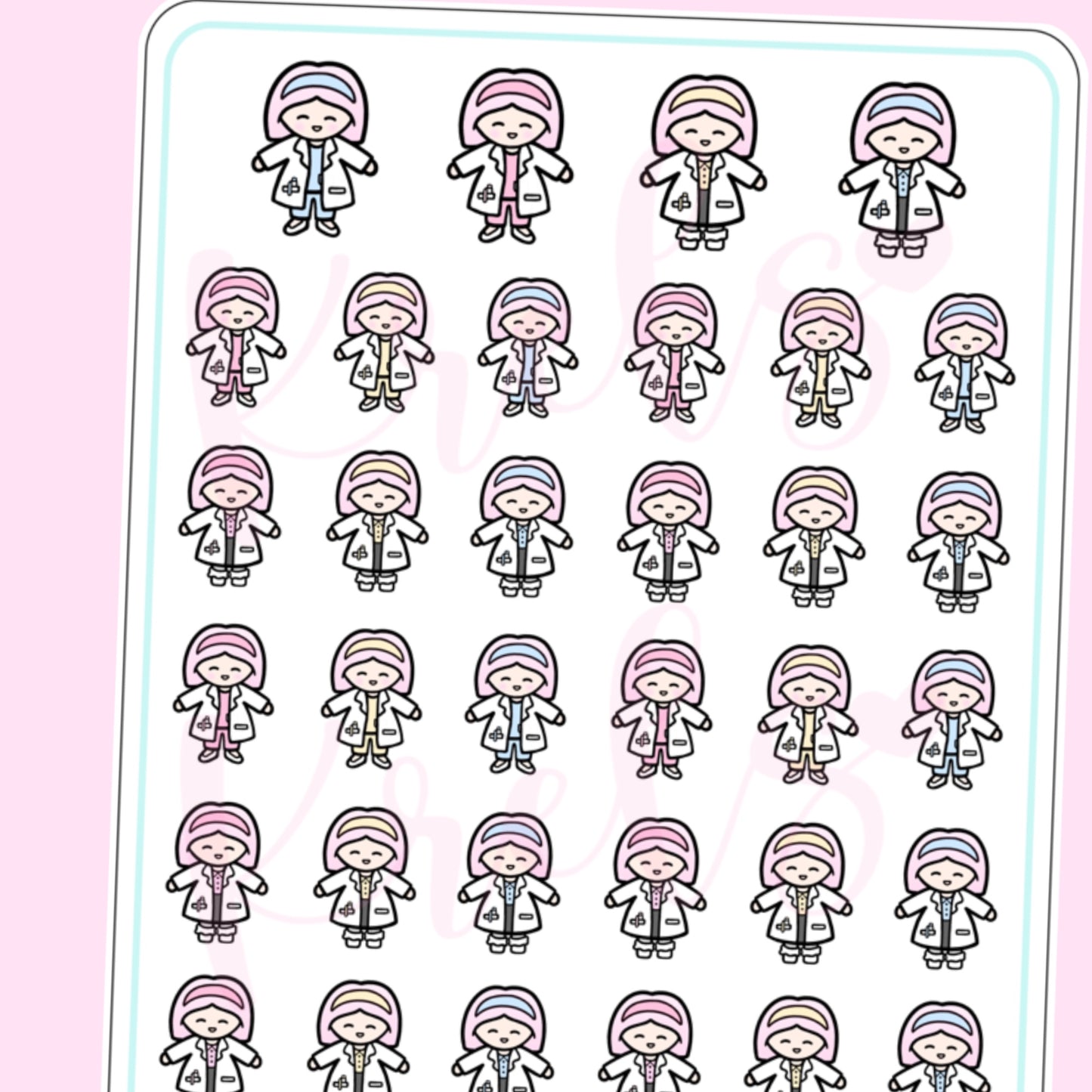 Wearing Lab Coat - Little K Stickers | HK174