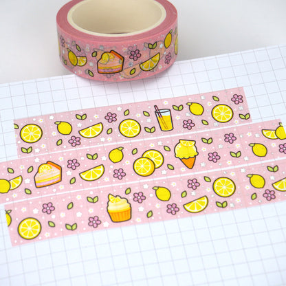 Sweet lemon | Silver foil | 15mm washi tape